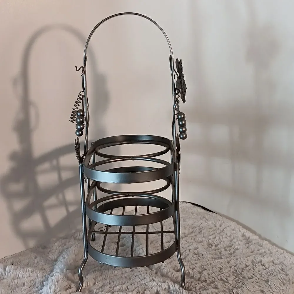 Metal Wine Bottle Caddy